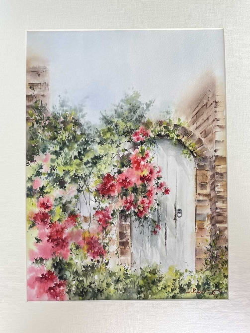 Garden-door-painting