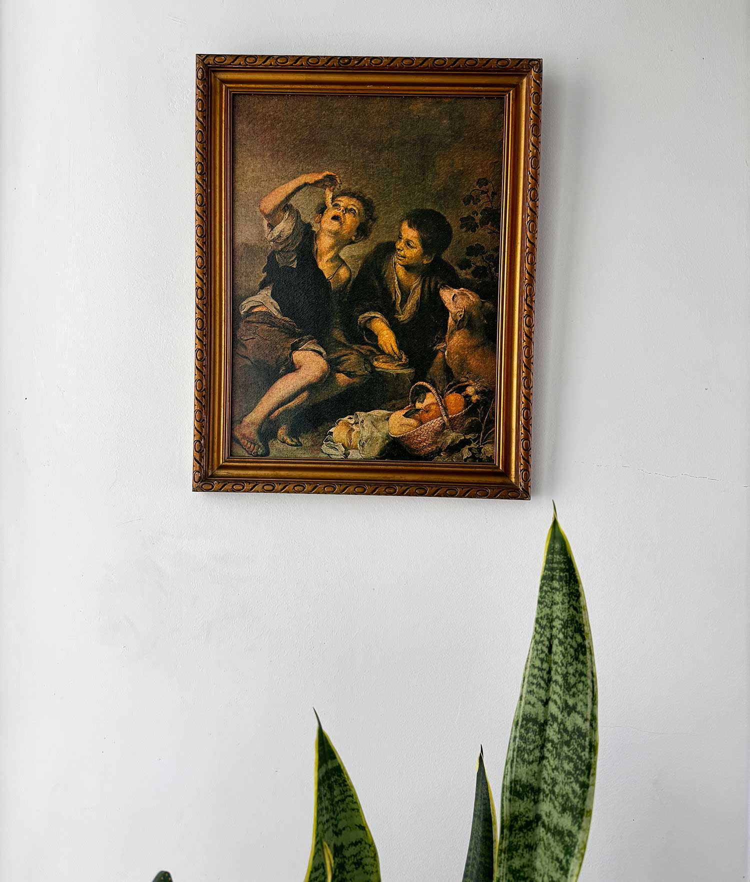 Two Children Eating Fruit